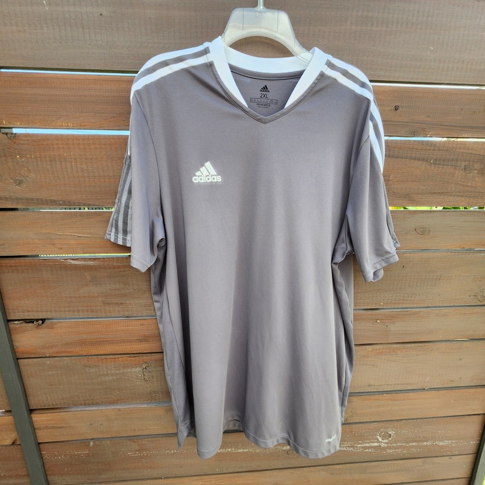 Adidas Primegreen 2XL Men's Gray Performance Tee